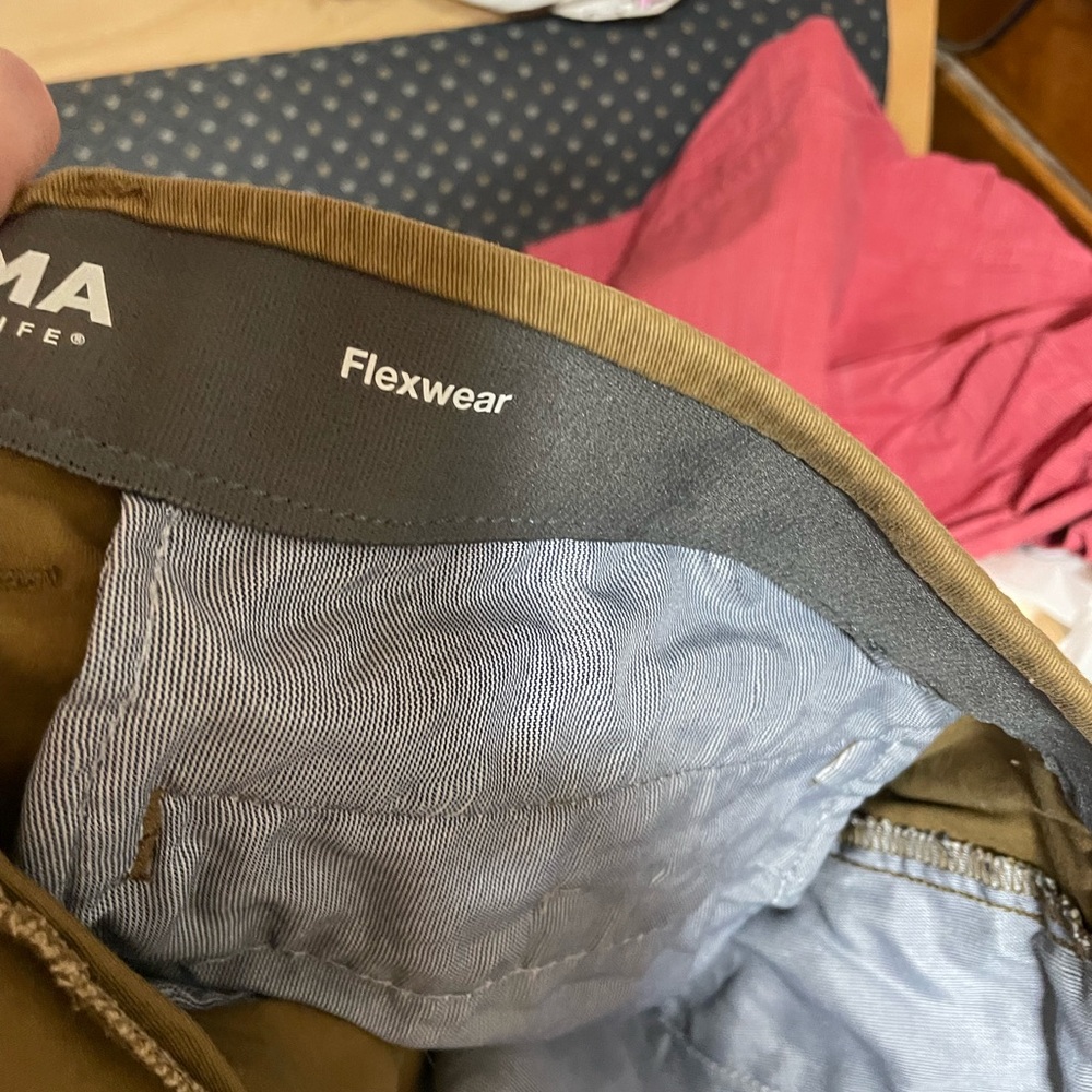 Men’s Sonoma Shorts Brown Chino Flexwear Flat Front Comfort Waistband, 36 - Picture 7 of 7